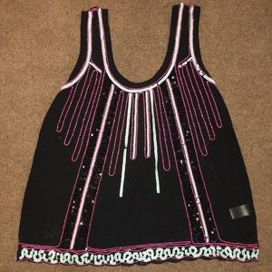 Sequin embellished tank top